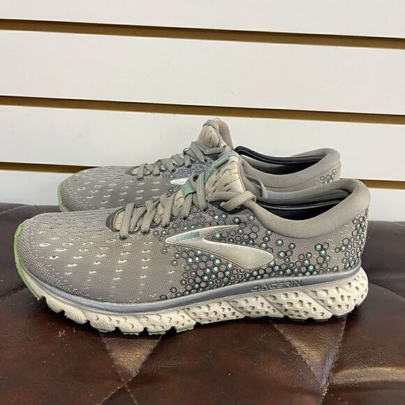 Brooks Womens Glycerin 17 1202831B070 Gray Teal Running Shoes Sneakers Size 9 B - Picture 1 of 8